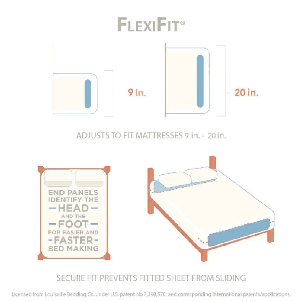 Home Decorators Collection 400 Thread Count Performance Cotton Sateen 4-Piece Queen Sheet Set in White 12 Home Decorators Collection 400 Thread Count Performance Cotton Sateen 4-Piece Queen Sheet Set in White - Image 10