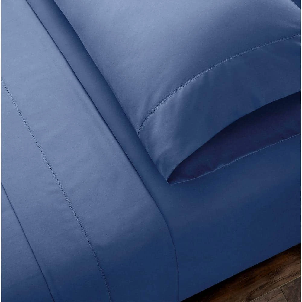Home Decorators Collection 500 Thread Count Egyptian Cotton Sateen 6-Piece Queen Sheet Set in Midnight 5 Home Decorators Collection 500 Thread Count Egyptian Cotton Sateen 6-Piece Queen Sheet Set in Midnight - Image 3