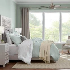 Home Decorators Collection 500 Thread Count Egyptian Cotton Sateen 4-Piece Queen Sheet Set in White -Flora Home Decorators Soldes home decorators collection sheet sets 500tc egy sat qn white 1d 1000