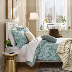 Home Decorators Collection 500 Thread Count Egyptian Cotton Sateen 4-Piece Queen Sheet Set in White -Flora Home Decorators Soldes home decorators collection sheet sets 500tc egy sat qn white a0 1000