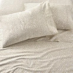 Home Decorators Collection 300 Thread Count Cotton Sateen Emma Khaki Floral 4-Piece Queen Sheet Set -Flora Home Decorators Soldes home decorators collection sheet sets qn ema khki 40 1000