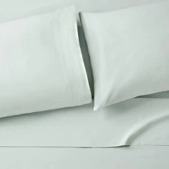 Home Decorators Collection Cotton Linen Sea Breeze Green 4-Piece Queen Sheet Set -Flora Home Decorators Soldes home decorators collection sheet sets qn sbr ctln a0 1000