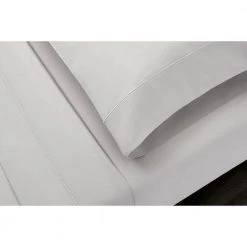 Home Decorators Collection 600 Thread Count Supima Cotton Sateen 4-Piece Queen Sheet Set in White -Flora Home Decorators Soldes home decorators collection sheet sets ss qn white 40 1000