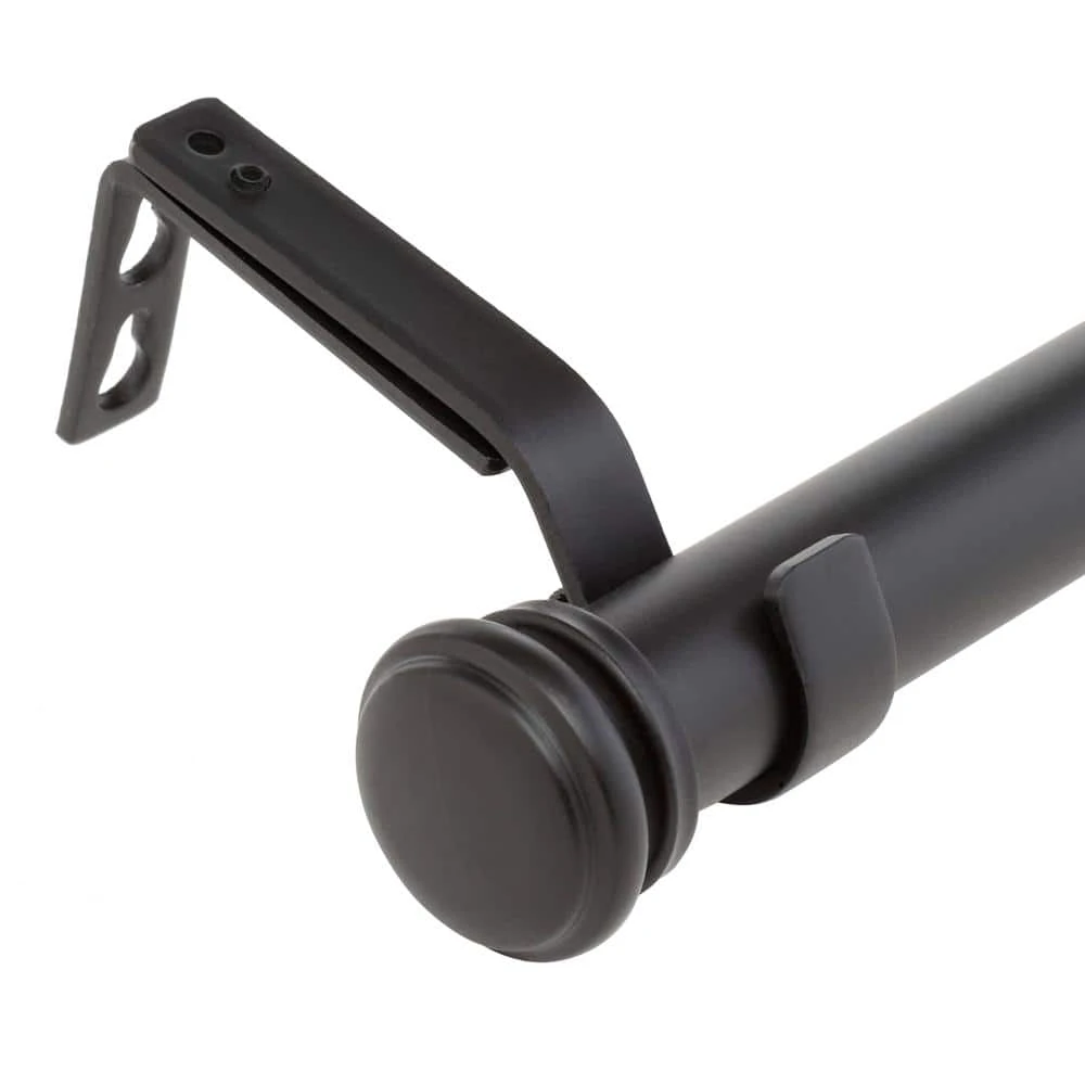 Home Decorators Collection 72 in. - 144 in. Mix and Match Telescoping 1 in. Single Curtain Rod in Matte Black 10 Home Decorators Collection 72 in. - 144 in. Mix and Match Telescoping 1 in. Single Curtain Rod in Matte Black - Image 8