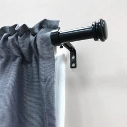 Home Decorators Collection 36 in. - 72 in. Mix and Match Telescoping 1 in. Single Curtain Rod in Matte Black -Flora Home Decorators Soldes home decorators collection single curtain rods amb72fohj07 31 1000