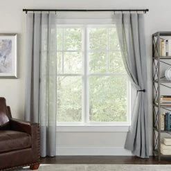 Home Decorators Collection 36 in. - 72 in. Mix and Match Telescoping 1 in. Single Curtain Rod in Matte Black -Flora Home Decorators Soldes home decorators collection single curtain rods amb72fohj07 40 1000