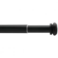 Home Decorators Collection 36 in. - 72 in. Mix and Match Telescoping 1 in. Single Curtain Rod in Matte Black -Flora Home Decorators Soldes home decorators collection single curtain rods amb72fohj07 c3 1000