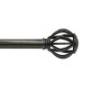 Home Decorators Collection 36 in. - 72 in. Telescoping 1 in. Single Curtain Rod Kit in Gunmetal with Round Cage Finials -Flora Home Decorators Soldes home decorators collection single curtain rods fpem10 13672gm 64 1000