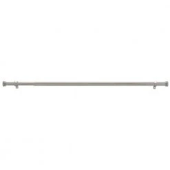 Home Decorators Collection 72 in. - 144 in. Mix and Match Telescoping 1 in. Single Curtain Rod in Brushed Nickel -Flora Home Decorators Soldes home decorators collection single curtain rods u bn144fohj07 1d 1000