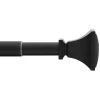 Home Decorators Collection 72 in. - 144 in. Telescoping 1 in. Single Curtain Rod Kit in Matte Black with Urn Square Finials 1 Home Decorators Collection 72 in. - 144 in. Telescoping 1 in. Single Curtain Rod Kit in Matte Black with Urn Square Finials -Flora Home Decorators Soldes home decorators collection single curtain rods umb144f1607k04 64 1000