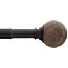 Home Decorators Collection 72 in. - 144 in. Telescoping 1 in. Single Curtain Rod Kit in Oil Rubbed Bronze with Brown Marble Ball Finial -Flora Home Decorators Soldes home decorators collection single curtain rods uorb144f1506k07 64 1000