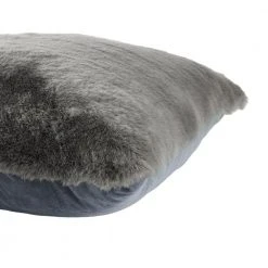 Home Decorators Collection Piper Dark Grey Faux Rabbit Fur 20 in. x 20 in. Square Throw Pillow -Flora Home Decorators Soldes home decorators collection throw pillows pip2020ltg pldc 1d 1000