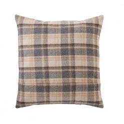 Home Decorators Collection Beige Plaid 18 in. x 18 in. Square Decorative Throw Pillow -Flora Home Decorators Soldes home decorators collection throw pillows s00161023395 1d 1000
