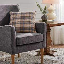 Home Decorators Collection Beige Plaid 18 in. x 18 in. Square Decorative Throw Pillow -Flora Home Decorators Soldes home decorators collection throw pillows s00161023395 e1 1000