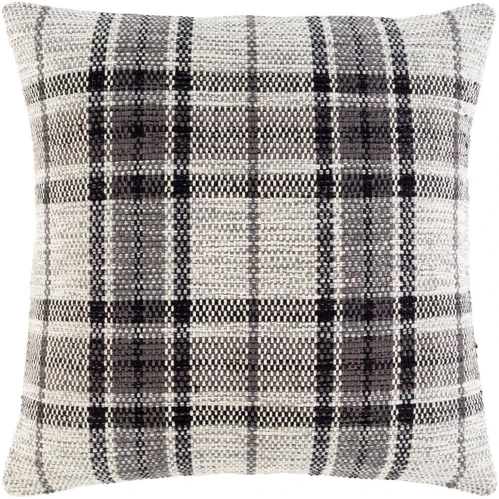 Home Decorators Collection Charcoal Gray Plaid 18 in. x 18 in. Square Decorative Throw Pillow 13 Home Decorators Collection Charcoal Gray Plaid 18 in. x 18 in. Square Decorative Throw Pillow - Image 11