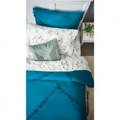 Home Decorators Collection Pale Blue Geometric Pleated 18 in. x 18 in. Square Decorative Throw Pillow -Flora Home Decorators Soldes home decorators collection throw pillows s00161061266 c3 1000