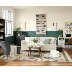 Home Decorators Collection Cream Geometric Diamond 18 in. x 18 in. Square Decorative Throw Pillow with Tassels -Flora Home Decorators Soldes home decorators collection throw pillows s00161061270 44 1000