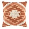 Home Decorators Collection Burnt Orange Geometric Textured Shag 18 in. x 18 in. Square Decorative Throw Pillow -Flora Home Decorators Soldes home decorators collection throw pillows s00161061274 64 1000