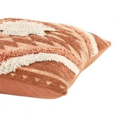 Home Decorators Collection Burnt Orange Geometric Textured Shag 18 in. x 18 in. Square Decorative Throw Pillow -Flora Home Decorators Soldes home decorators collection throw pillows s00161061274 a0 1000
