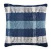 Home Decorators Collection Blue Plaid Textured 18 in. x 18 in. Square Decorative Throw Pillow -Flora Home Decorators Soldes home decorators collection throw pillows s00161061276 64 1000
