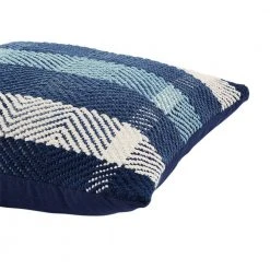 Home Decorators Collection Blue Plaid Textured 18 in. x 18 in. Square Decorative Throw Pillow -Flora Home Decorators Soldes home decorators collection throw pillows s00161061276 a0 1000