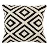 Home Decorators Collection Black and Ivory Geometric Diamond Textured Shag 18 in. x 18 in. Square Decorative Throw Pillow -Flora Home Decorators Soldes home decorators collection throw pillows s00161061278 64 1000