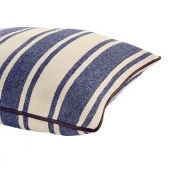 Home Decorators Collection Navy Stripe Piped-Edge 18 in. x 18 in. Square Decorative Throw Pillow -Flora Home Decorators Soldes home decorators collection throw pillows s00161061284 a0 1000