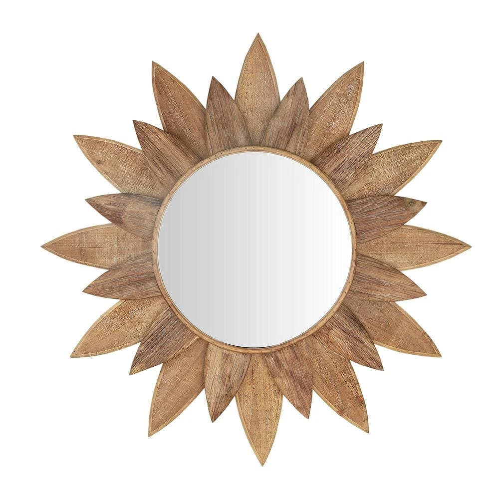 Home Decorators Collection Medium Sunburst Brown Antiqued Art Deco Accent Mirror (34 in. Diameter) 3 Home Decorators Collection Medium Sunburst Brown Antiqued Art Deco Accent Mirror (34 in. Diameter)