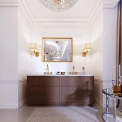 Home Decorators Collection 19.4 in. x 25.4 in. Gold Classic Rectangle PS Framed Vanity Mirror -Flora Home Decorators Soldes home decorators collection wall mirrors 299 l3111 31 1000