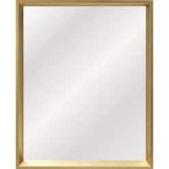 Home Decorators Collection 19.4 in. x 25.4 in. Gold Classic Rectangle PS Framed Vanity Mirror