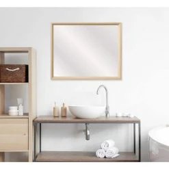 Home Decorators Collection 19.4 in. x 25.4 in. Light Brown Classic Rectangle Framed Vanity Mirror -Flora Home Decorators Soldes home decorators collection wall mirrors 299 w1321t 31 1000