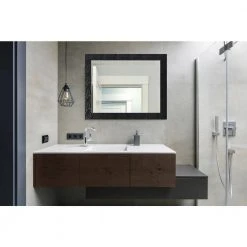 Home Decorators Collection 27 in. x 33 in. Classic Black PS Framed Rectangle Vanity Mirror -Flora Home Decorators Soldes home decorators collection wall mirrors 3234 e 1007 31 1000