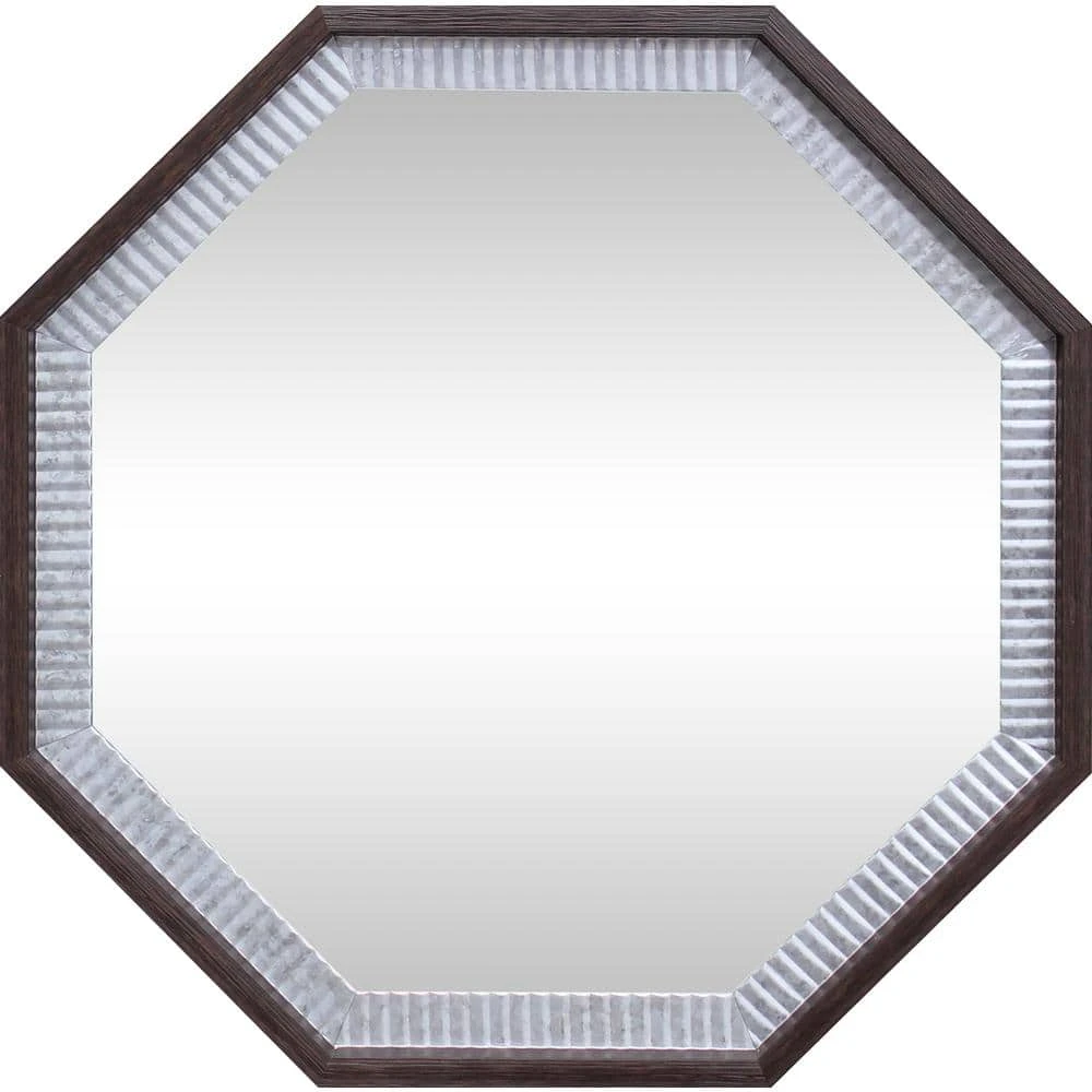 Home Decorators Collection 27 in. x 27 in. Reddish Brown Classic Irregular Framed Vanity Mirror 3 Home Decorators Collection 27 in. x 27 in. Reddish Brown Classic Irregular Framed Vanity Mirror