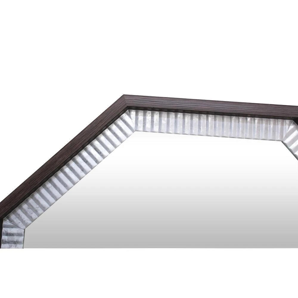 Home Decorators Collection 27 in. x 27 in. Reddish Brown Classic Irregular Framed Vanity Mirror 6 Home Decorators Collection 27 in. x 27 in. Reddish Brown Classic Irregular Framed Vanity Mirror - Image 4