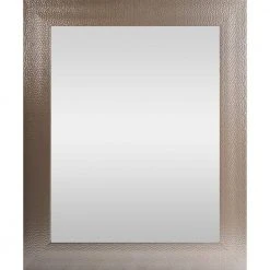 Home Decorators Collection 28.5 in. x 34.5 in. Brown Classic Mosaic Rectangle Vanity Framed Mirror