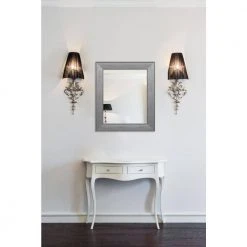 Home Decorators Collection 29.5 in. x 35.5 in. Gray Classic Rectangle Framed Vanity Mirror -Flora Home Decorators Soldes home decorators collection wall mirrors 6586wk b 625 31 1000