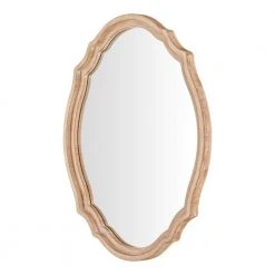 Home Decorators Collection Medium French Country Oval Natural Wood Ornate Framed Mirror (24 in. W x 29 in. H) -Flora Home Decorators Soldes home decorators collection wall mirrors 99mj110p3n 4f 1000