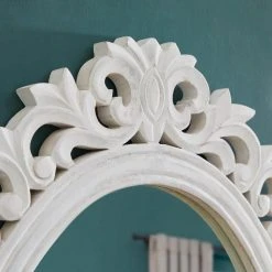 Home Decorators Collection Medium Classic Oval White Wood Framed Mirror (24 in. W x 32 in. H) -Flora Home Decorators Soldes home decorators collection wall mirrors cac mir 002 vty 40 1000