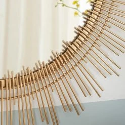 Home Decorators Collection Medium Sunburst Gold Modern Accent Mirror (31 in. Diameter) 18 Home Decorators Collection Medium Sunburst Gold Modern Accent Mirror (31 in. Diameter) -Flora Home Decorators Soldes home decorators collection wall mirrors dc18 12935 r 1d 1000