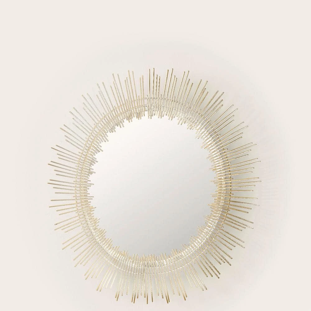 Home Decorators Collection Medium Sunburst Gold Modern Accent Mirror (31 in. Diameter) 11 Home Decorators Collection Medium Sunburst Gold Modern Accent Mirror (31 in. Diameter) - Image 9