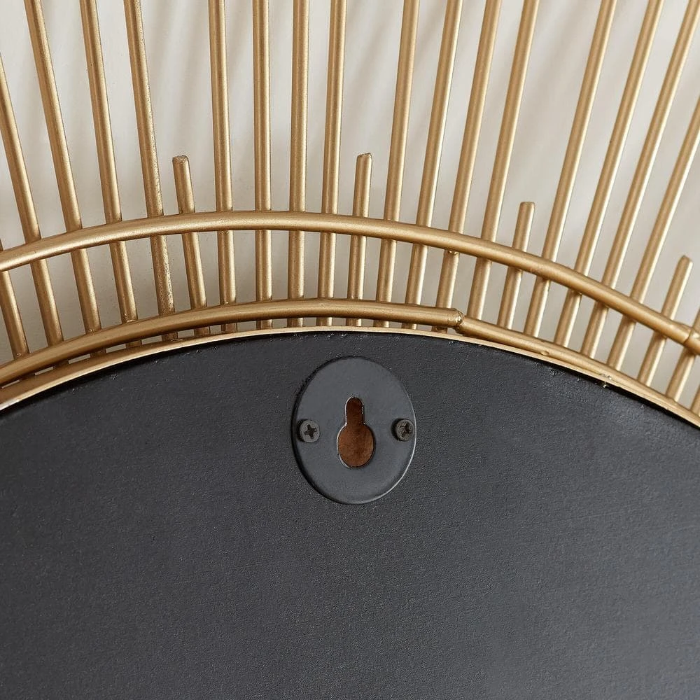 Home Decorators Collection Medium Sunburst Gold Modern Accent Mirror (31 in. Diameter) 6 Home Decorators Collection Medium Sunburst Gold Modern Accent Mirror (31 in. Diameter) - Image 4