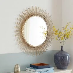 Home Decorators Collection Medium Sunburst Gold Modern Accent Mirror (31 in. Diameter) 15 Home Decorators Collection Medium Sunburst Gold Modern Accent Mirror (31 in. Diameter) -Flora Home Decorators Soldes home decorators collection wall mirrors dc18 12935 r e1 1000