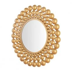 Home Decorators Collection Medium Round Gold Bubble Glam Accent Mirror (27 in. Diameter) -Flora Home Decorators Soldes home decorators collection wall mirrors dc18 79816 77 1000