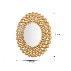 Home Decorators Collection Medium Round Gold Bubble Glam Accent Mirror (27 in. Diameter) -Flora Home Decorators Soldes home decorators collection wall mirrors dc18 79816 e1 1000