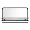 Home Decorators Collection Medium Modern Rectangular Black Framed Mirror with Shelf (30 in. W x 16 in. H) -Flora Home Decorators Soldes home decorators collection wall mirrors dc21 36986 64 1000