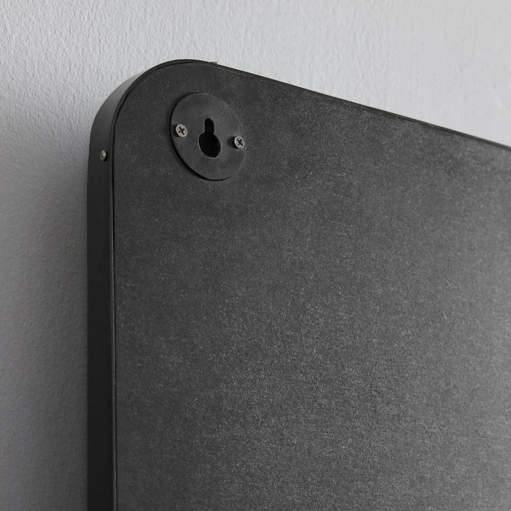 Home Decorators Collection Medium Modern Rectangular Black Framed Mirror with Shelf (30 in. W x 16 in. H) 6 Home Decorators Collection Medium Modern Rectangular Black Framed Mirror with Shelf (30 in. W x 16 in. H) - Image 4