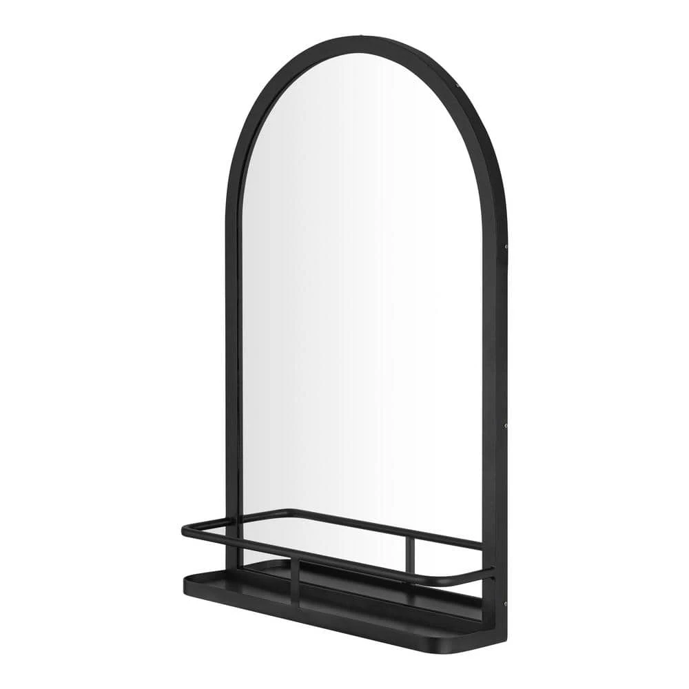 Home Decorators Collection Medium Modern Arched Black Framed Mirror with Shelf (16 in. W x 24 in. H) 7 Home Decorators Collection Medium Modern Arched Black Framed Mirror with Shelf (16 in. W x 24 in. H) - Image 5