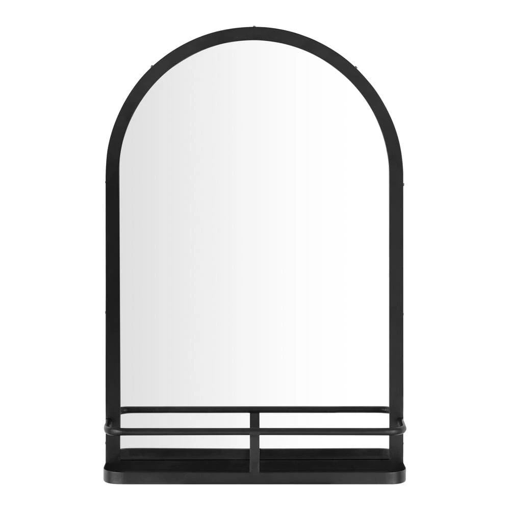 Home Decorators Collection Medium Modern Arched Black Framed Mirror with Shelf (16 in. W x 24 in. H) 3 Home Decorators Collection Medium Modern Arched Black Framed Mirror with Shelf (16 in. W x 24 in. H)