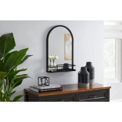 Home Decorators Collection Medium Modern Arched Black Framed Mirror with Shelf (16 in. W x 24 in. H) 8 Home Decorators Collection Medium Modern Arched Black Framed Mirror with Shelf (16 in. W x 24 in. H) -Flora Home Decorators Soldes home decorators collection wall mirrors dc21 36988 e1 1000