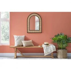 Home Decorators Collection Medium Arched Natural and Black Rattan Cane Mirror (24 in. W x 32 in H) -Flora Home Decorators Soldes home decorators collection wall mirrors h280c21003 e1 1000